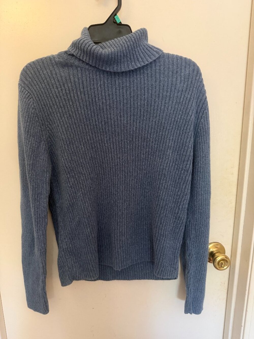 Faded Glory Blue Ribbed Turtleneck W XL